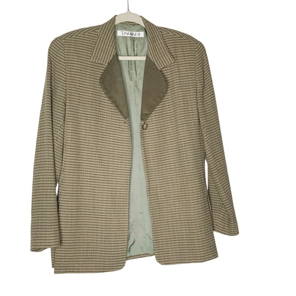 TAHARI open front long blazer with side splits. Size 4 - Picture 1 of 5